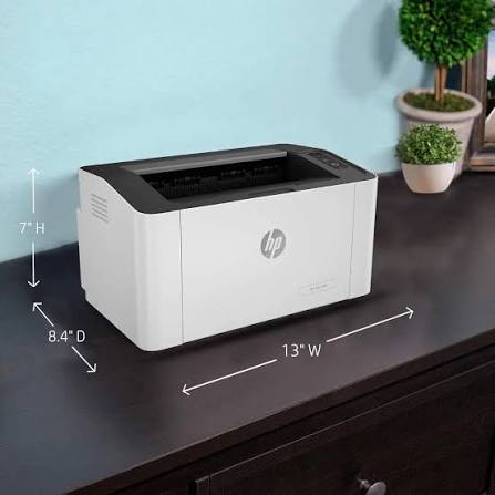 HP LaserJet 108a Monochrome Black & White Printer - Heavy-Duty Wired Desktop Printer