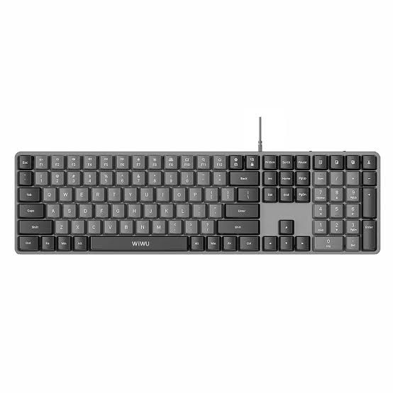 WiWU KB-01 Wired Office Mechanical Keyboard - Ergonomic Tactile Switches & Durable Metal Top Panel