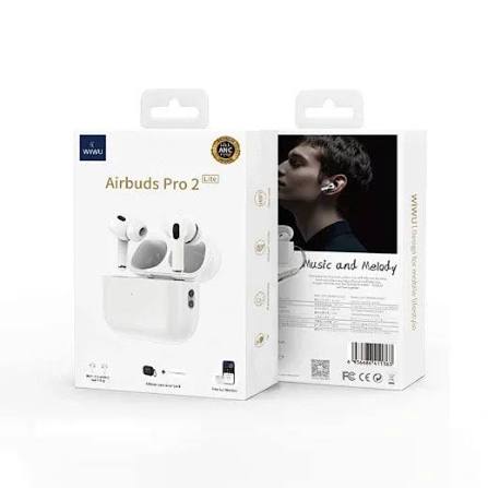 WiWU Airbuds Pro 2 ANC/ENC Wireless Earbuds - Active Noise Cancelling Bluetooth 5.3 Earphones