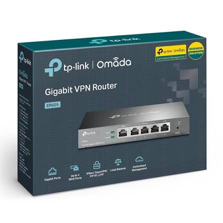 TP-Link Omada ER605 Gigabit VPN Router - 5x Gigabit Ports Multi-WAN Load Balancing (Metal Casing)