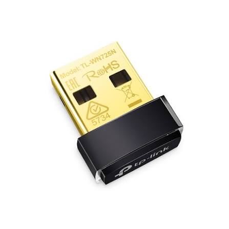 TP-Link TL-WN725N 150Mbps Wireless N Nano USB Adapter - Mini Size Dongle for PC & Laptop